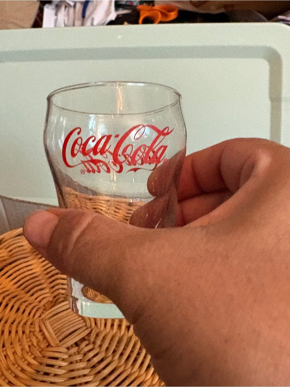 Mini Coca Cola Clear Glass with Red Logo
